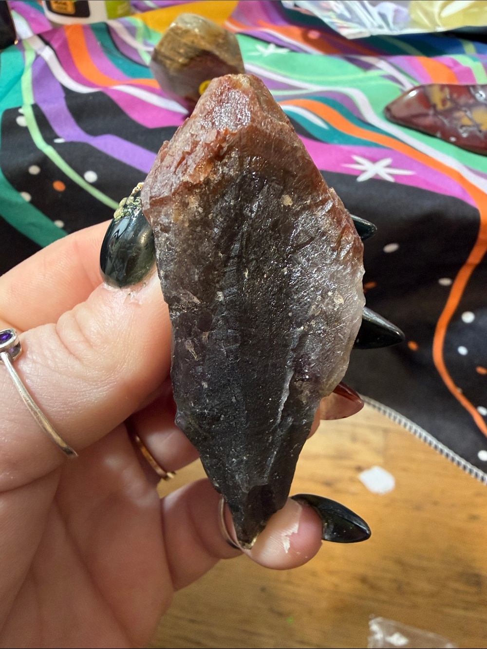 Raw Brown Crystal Point Decorative Stone - Natural Brown Accent